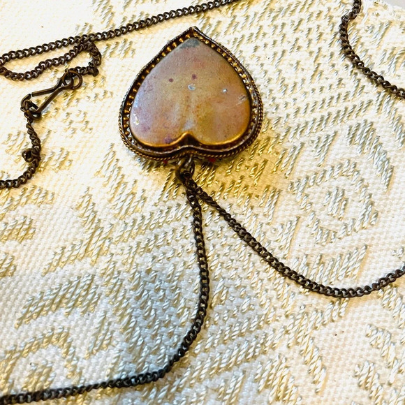 Mosaic heart Vintage necklace - Picture 2 of 3